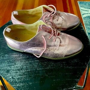 Metallic Pink oxfords